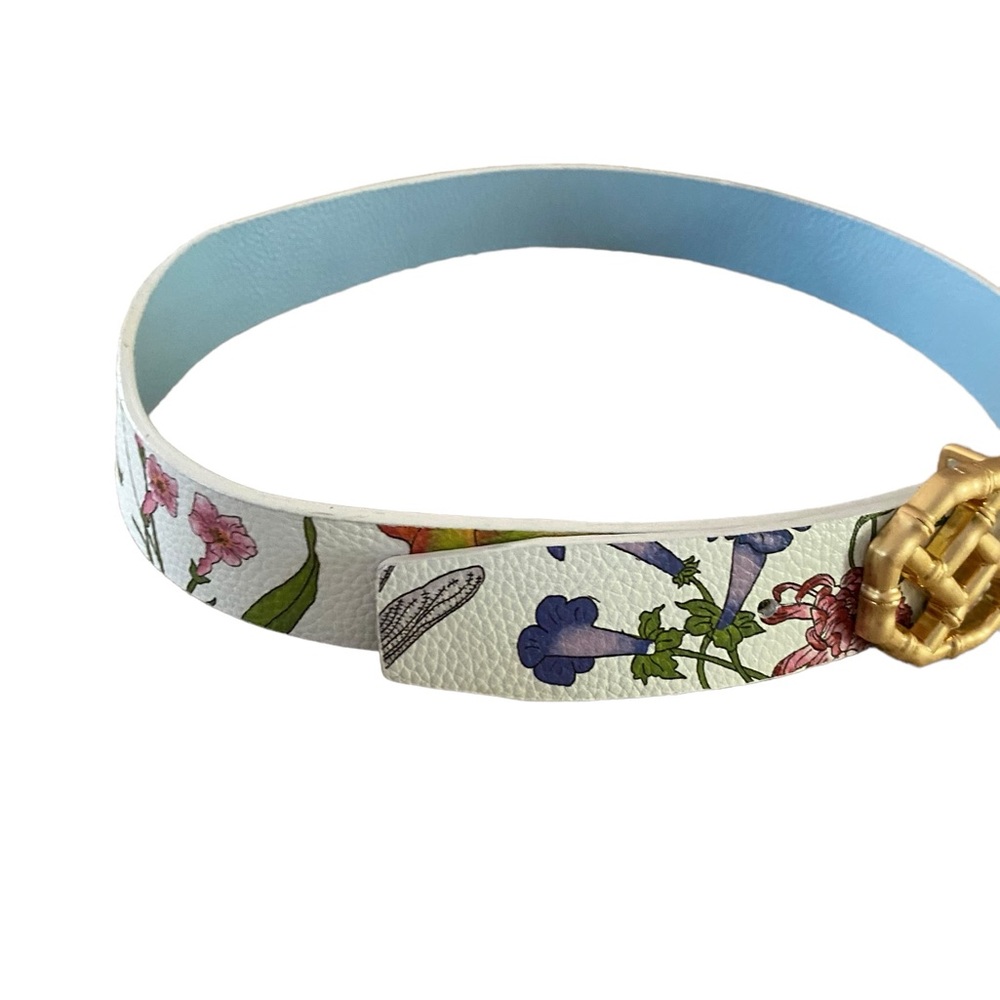 J. McLaughlin Floral Leather Belt Size XS - Picture 5 of 5